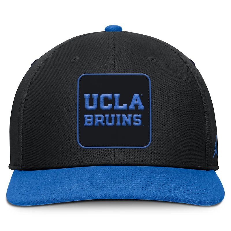 Men's Jordan Brand Black/Blue UCLA Bruins 2025 Sideline Campus Pro Local Snapback Hat