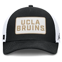 Men's Jordan Brand Black/White UCLA Bruins 2025 On-Field Rise Patch Trucker Adjustable Hat
