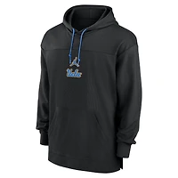 Sweat à capuche Jordan Brand noir pour homme UCLA Bruins 2024 Sideline Jersey Performance Pullover