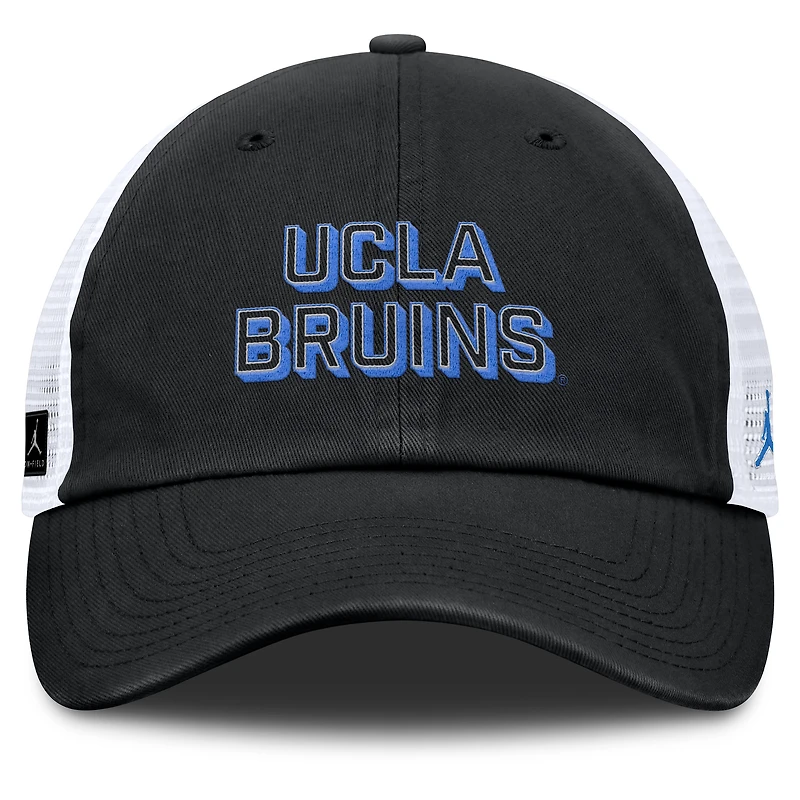 Men's Jordan Brand Black UCLA Bruins 2025 Gameday On-Field Club Adjustable Trucker Hat