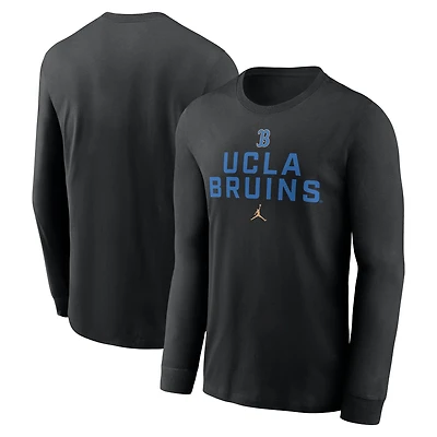 Men's Jordan Brand Black UCLA Bruins 2025 Sideline Performance Long Sleeve T-Shirt