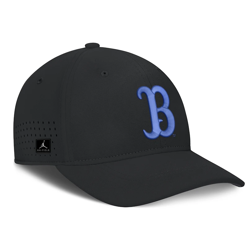 Men's Jordan Brand  Black UCLA Bruins 2026 Sideline Practice AeroBill Swooshflex Dri-FIT Hat