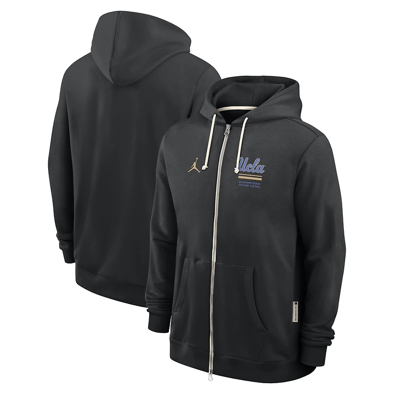Men's Jordan Brand  Black UCLA Bruins 2026 Sideline Standard Issue Dri-FIT Full-Zip Hoodie