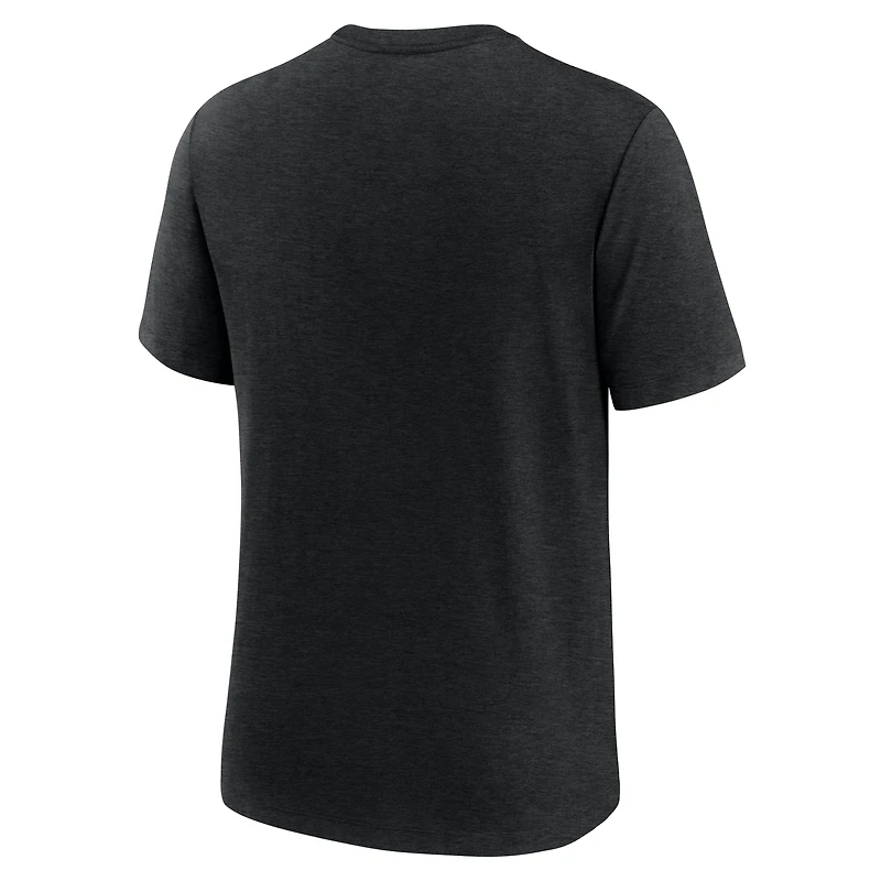 T-shirt noir Jordan Brand Tri-Blend avec logo UCLA Bruins Arch Over pour homme
