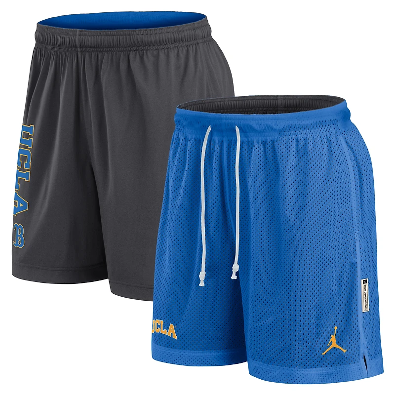Men's Jordan Brand Blue/Anthracite UCLA Bruins Courtside Standard Issue Dri-FIT Reversible Shorts