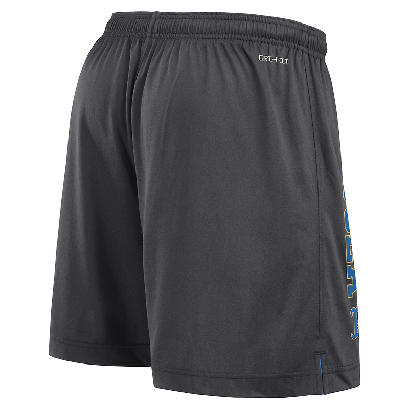 Men's Jordan Brand Blue/Anthracite UCLA Bruins Courtside Standard Issue Dri-FIT Reversible Shorts