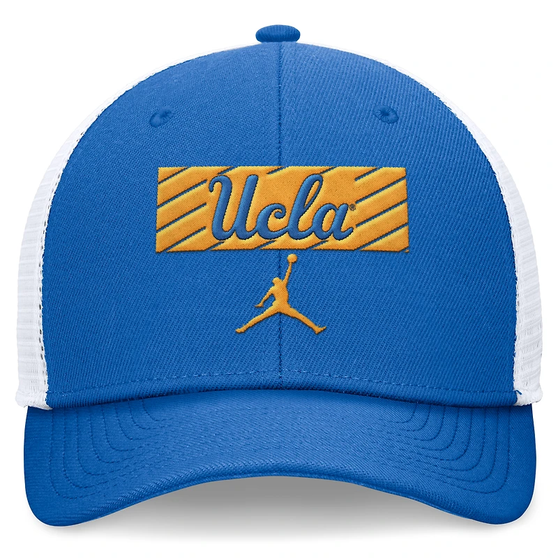 Men's Jordan Brand Blue/White UCLA Bruins 2024 Sideline Trucker Adjustable Hat
