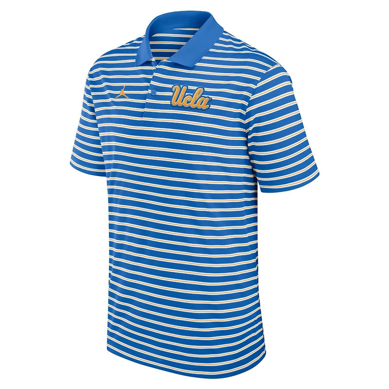Men's Jordan Brand Blue/White UCLA Bruins Primetime Victory Striped Dri-FIT Polo