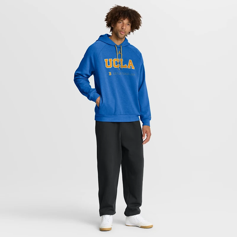 Men's Jordan Brand Blue UCLA Bruins 2025 Courtside Basketball Practice Raglan Dri-FIT Hoodie
