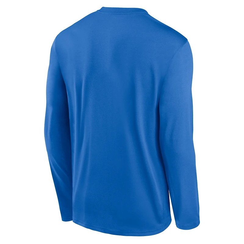 Men's Jordan Brand Blue UCLA Bruins 2025 Courtside Basketball Shootaround Legend Dri-FIT Long Sleeve T-Shirt