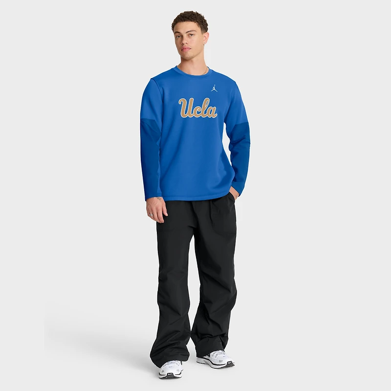 Men's Jordan Brand Blue UCLA Bruins 2025 Sideline Coach Therma-FIT Long Sleeve T-Shirt
