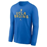 T-shirt à manches longues Jordan Brand bleu UCLA Bruins 2025 Sideline Dri-FIT pour homme