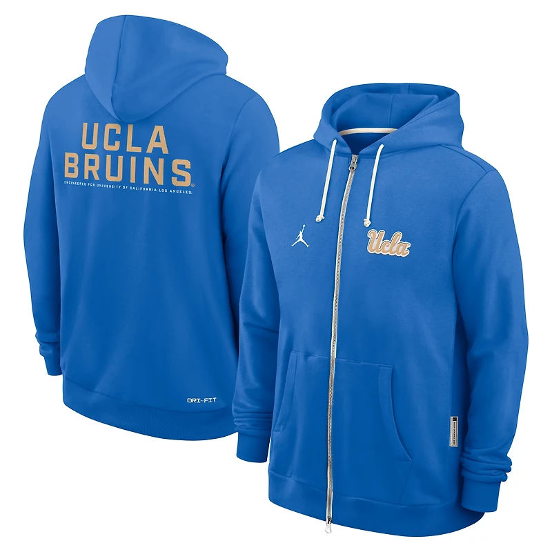 Men's Jordan Brand Blue UCLA Bruins 2025 Sideline Standard Issue Dri-FIT Full-Zip Hoodie