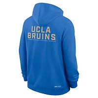Sweat à capuche zippé Jordan Brand bleu UCLA Bruins 2025 Sideline Standard Issue Dri-FIT pour homme