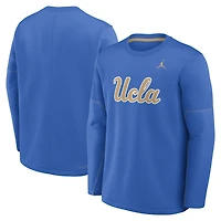 Haut à manches longues Jordan Brand bleu UCLA Bruins 2026 Sideline Coaches Therma-FIT pour homme
