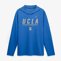 Men's Jordan Brand Blue UCLA Bruins 2026 Sideline Lightweight Long Sleeve Hooded Dri-FIT Top