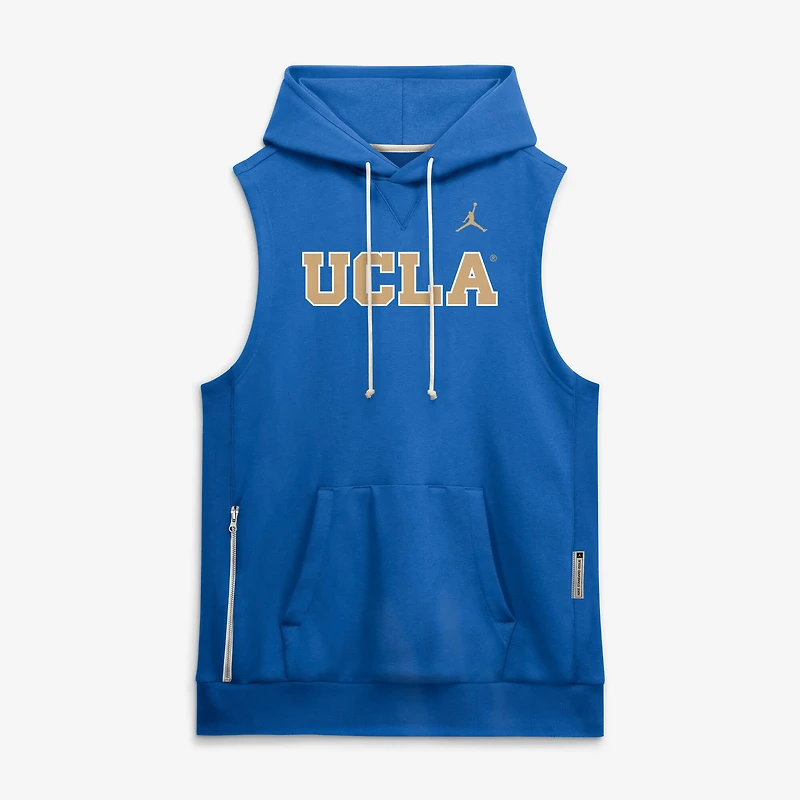 Men's Jordan Brand Blue UCLA Bruins 2026 Sideline Sleeveless Dri-FIT Hoodie