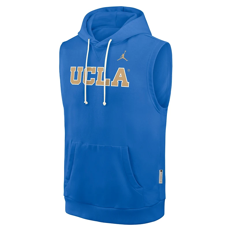 Men's Jordan Brand Blue UCLA Bruins 2026 Sideline Sleeveless Dri-FIT Hoodie