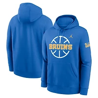 Sweat à capuche en polaire bleu Jordan Brand UCLA Bruins Basketball Icon Club pour homme