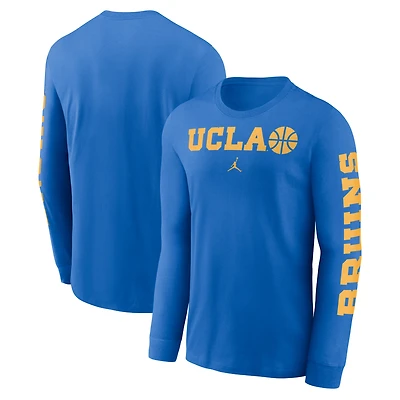 Men's Jordan Brand  Blue UCLA Bruins Basketball Icon Two-Hit Long Sleeve T-Shirt