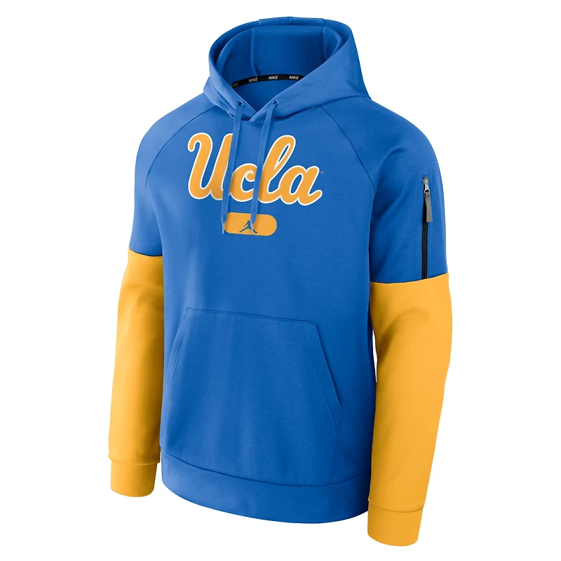 Sweat à capuche Jordan Brand bleu UCLA Bruins Fitness Performance pour homme