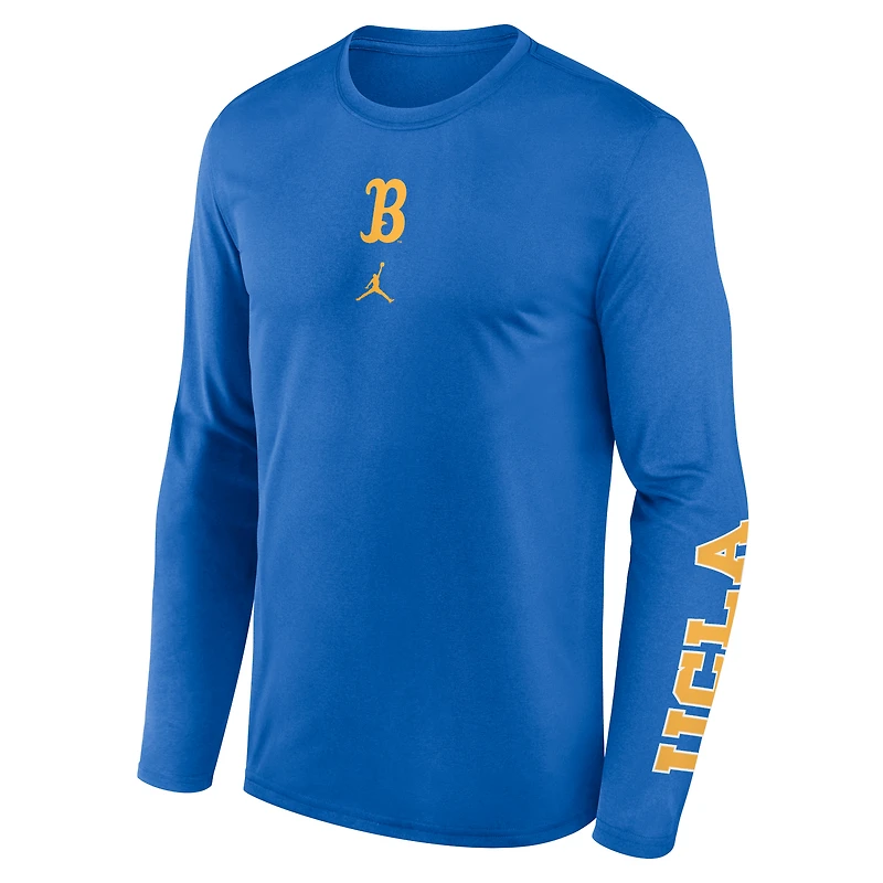 Men's Jordan Brand  Blue UCLA Bruins Primetime Two-Hit Legend Dri-FIT Long Sleeve T-Shirt