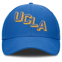 Casquette ajustable Jordan Brand bleue UCLA Bruins Slanted Primetime Rise Performance pour homme