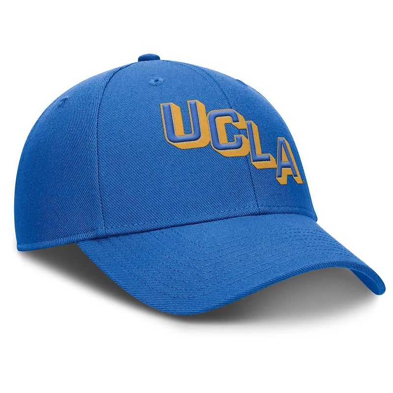 Men's Jordan Brand Blue UCLA Bruins Slanted Primetime Rise Performance Adjustable Hat