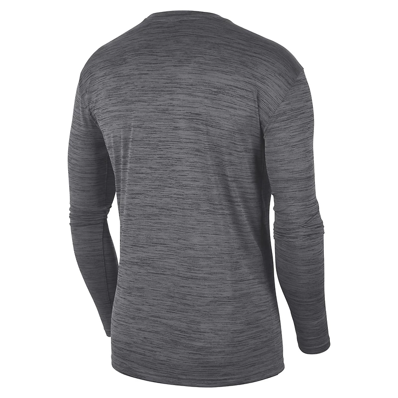 T-shirt à manches longues Jordan Brand pour homme, gris foncé UCLA Bruins Sideline Game Day Velocity Performance
