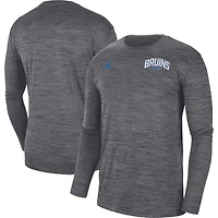 T-shirt à manches longues Jordan Brand pour homme, gris foncé UCLA Bruins Sideline Game Day Velocity Performance