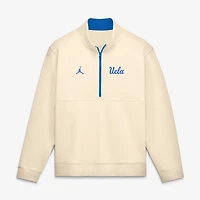 Pull-over à demi-zip en polaire Jordan Brand crème UCLA Bruins Primetime Club pour homme