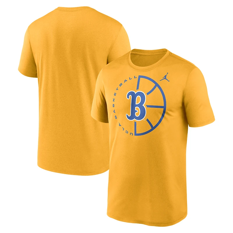 T-shirt Jordan Brand Gold Legend Basketball Icon Performance pour homme UCLA Bruins
