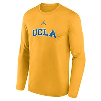 Men's Jordan Brand Gold UCLA Bruins On-Court Basketball Shootaround Dri-FIT Long Sleeve T-Shirt