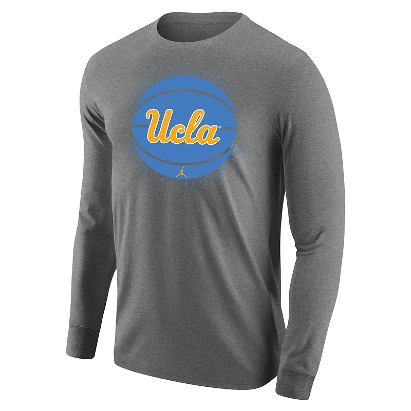 Men's Jordan Brand Gray UCLA Bruins Basketball Long Sleeve T-Shirt