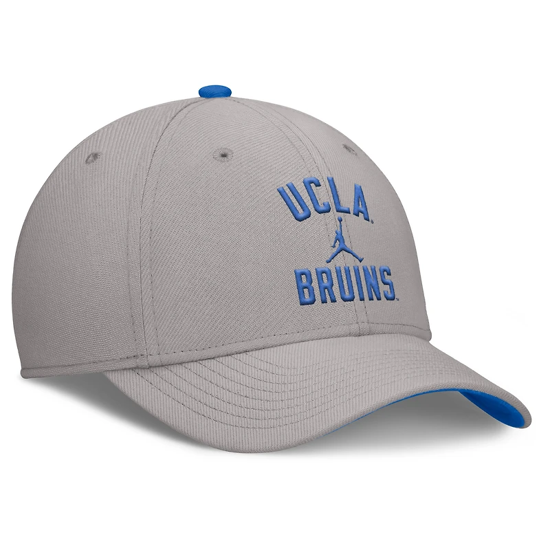 Men's Jordan Brand Gray UCLA Bruins Rise Prep Performance Flex Hat