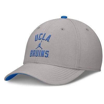 Men's Jordan Brand Gray UCLA Bruins Rise Prep Performance Flex Hat