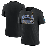 Men's Jordan Brand Heather Black UCLA Bruins Campus Collegiate Block Tri-Blend T-Shirt