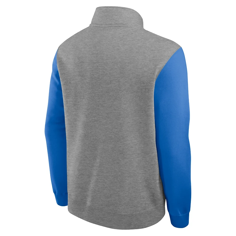Men's Jordan Brand Heather Gray UCLA Bruins Club Fleece Half-Zip Pullover