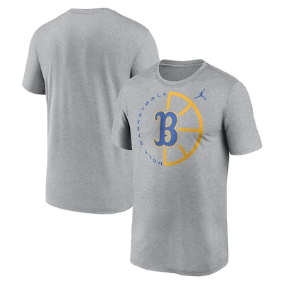 Men's Jordan Brand Heather Gray UCLA Bruins Legend Basketball Icon Dri-Fit T-Shirt