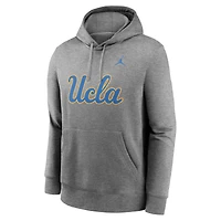 Men's Jordan Brand Heather Gray UCLA Bruins Primetime Club Fleece Pullover Hoodie