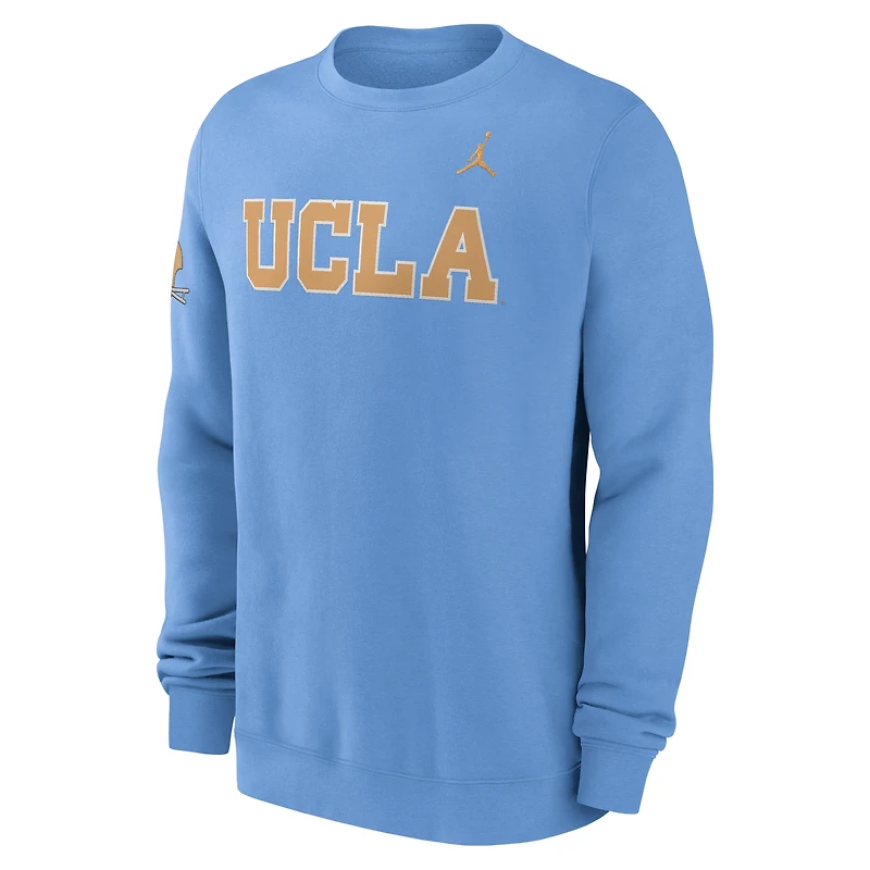 Men's Jordan Brand Light Blue UCLA Bruins 2026 Sideline Club Sweatshirt