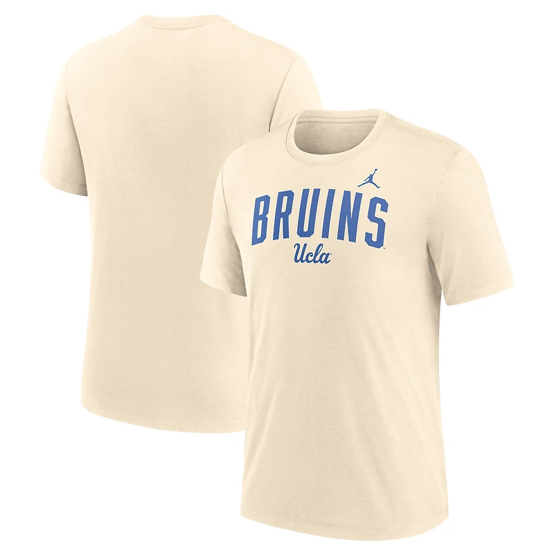 Men's Jordan Brand Natural UCLA Bruins Arch Logo Triblend T-Shirt