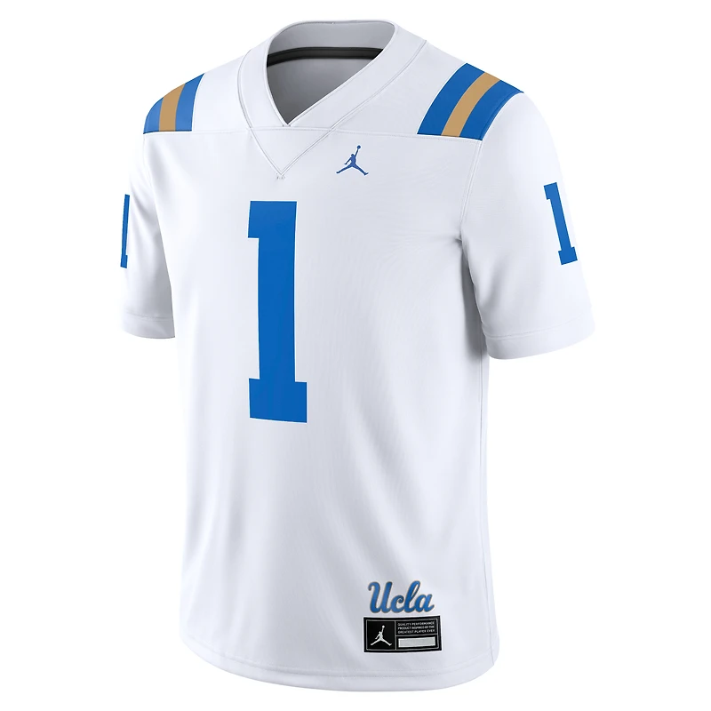 Men's Jordan Brand #1 White UCLA Bruins Game Jersey