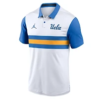 Men's Jordan Brand White/Blue UCLA Bruins Primetime Campus Pattern Vapor Dri-FIT Polo