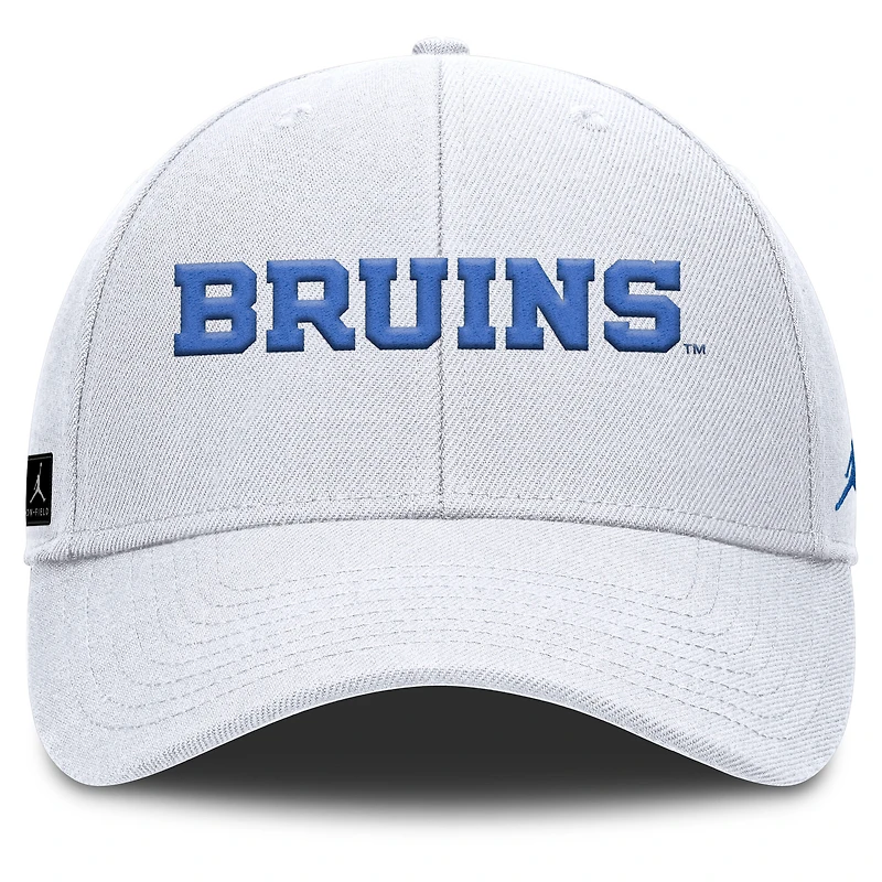 Men's Jordan Brand White UCLA Bruins 2025 On-Field Rise Performance Adjustable Hat