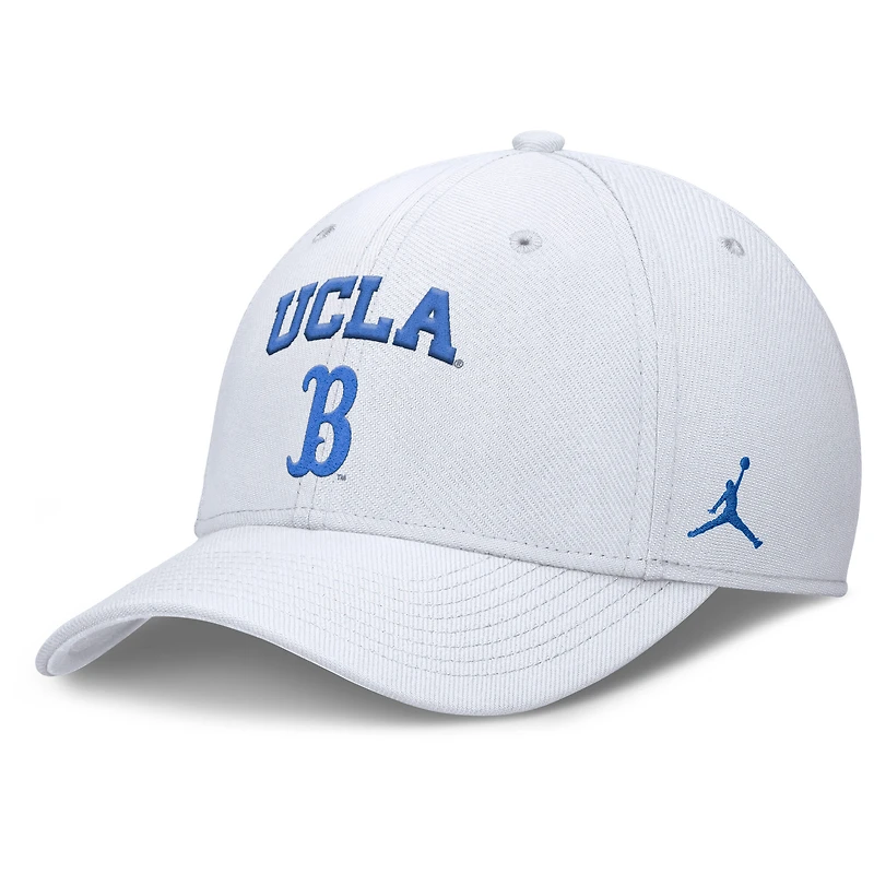Men's Jordan Brand White UCLA Bruins 2025 On-Field Rise Performance Flex Hat