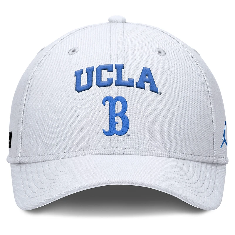 Men's Jordan Brand White UCLA Bruins 2025 On-Field Rise Performance Flex Hat