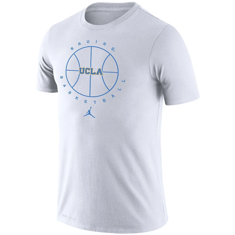 Men's Jordan Brand White UCLA Bruins Basketball Icon Legend Performance T-Shirt
