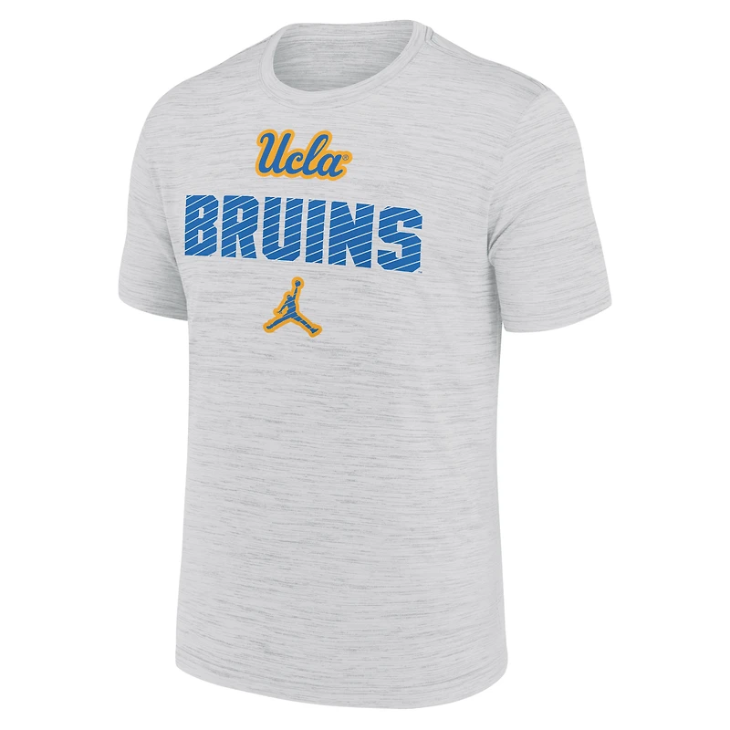 T-shirt Jordan Brand blanc pour homme UCLA Bruins Campus Slant Velocity Performance