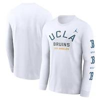 T-shirt à manches longues blanc Jordan Brand UCLA Bruins Primetime Classic Location pour homme